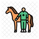 Tierarzt Pferd Zucht Symbol