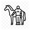 Tierarzt Pferd Zucht Symbol