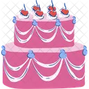 Tiered Birthday Cake Cake Celebration Icon