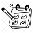 Haustier Pflege Kalender Symbol