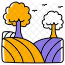 Tierras De Cultivo Naturaleza Agricultura Icono