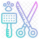 Salon Haustier Kamm Symbol