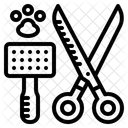 Salon Haustier Kamm Symbol