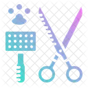 Salon Haustier Kamm Symbol