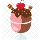 Tigela De Sorvete Sorvete Doce Ícone