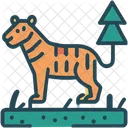 Tiger In Forest Icon
