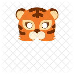 Tiger Cat Carnival Mask  Icon