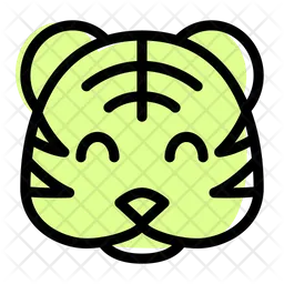 Tiger lächelt Emoji Symbol