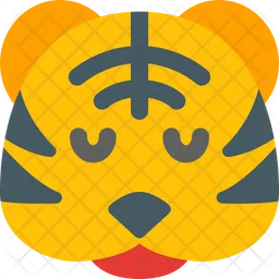 Tiger Pensive Emoji Icon