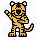 Tiger Say Hello Icon