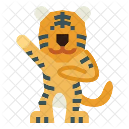 Tiger Say Hello  Icon