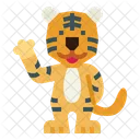 Tiger Say Hi Icon