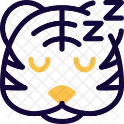 Schlafender Tiger Emoji Symbol