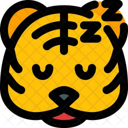 Tiger Sleeping Emoji Icon