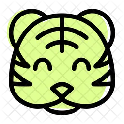 Tiger Smiling Emoji Icon