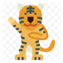 Tigre saluda  Icono