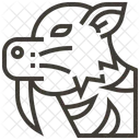 Tigre Dientes De Sable Smilodon Extinto Icono