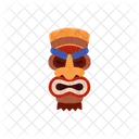 Tiki Totem Maske Ethnisch Stammes Symbol