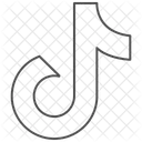 Tiktok Thinline Icon Symbol