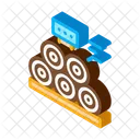 Wood Trunks Production Icon