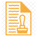 Timbre Approuve Document Icon