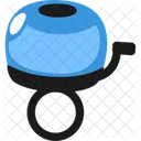 Timbre de bicicleta azul  Icono