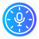 Time Clock Voice Recording Icon