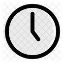 Time Clock Square Icon