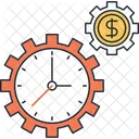 Time Money Cogwheel Icon