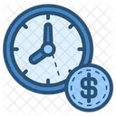 Blue Time Investment Icon