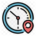 Time And Location Time Clock Icon