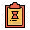 Clipboard Hourglass Limited Time Icon
