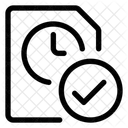 Time Clock File Check Icon