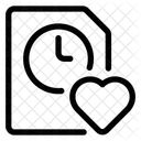 타임클럭파일 즐겨찾기 하트  아이콘