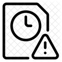 Time Clock File Warning Icon