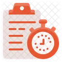 Clipboard Stopwatch Gym Icon