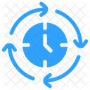 Time Efficiency Clock Management Icon