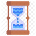 Time Flows Hourglass Water Sandglass Icon