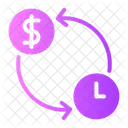 Time Is Money Dollar Coin Icon