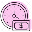 Time Is Money Color Shadow Thinline Icon Icon