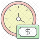 Time Is Money Lineal Color Icon Icon