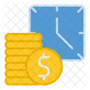 Time Is Money Clock Dollar Icon
