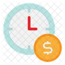 お金、時間、時計 アイコン