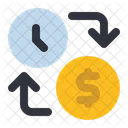 時は金なり、時計、金なり アイコン