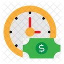 お金、時間、時計 アイコン