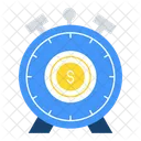 Time Is Money Financial Time Budget Icon