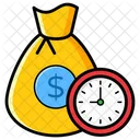Time Is Money Business Time Efficiency Icon