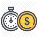 Clock Dollar Money Icon