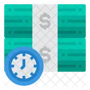 Time Is Money Money Stack Icon