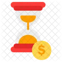 Time Is Money Hourglass Productivity Icon